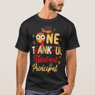 One Thankful Assistant Principal Fall Autumn Thank T-Shirt