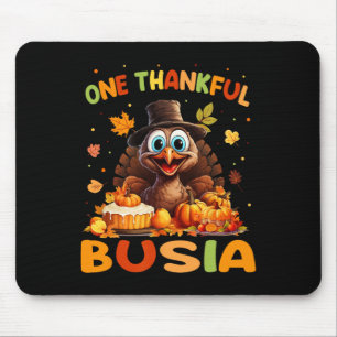 One Thankful Busia Graphic Fall Thanksgiving Mouse Mat