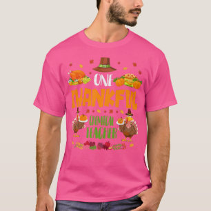 One Thankful Chemical Teacher Fall Autumn Thanksgi T-Shirt