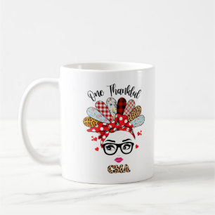 One Thankful CMA Nurse Nursing Messy Bun Turkey Th Coffee Mug
