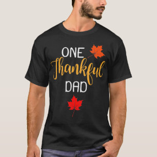 One Thankful Dad Thanksgiving Day Family Matching  T-Shirt