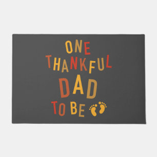 One Thankful Dad To Be Thanksgiving Pregnancy Anno Doormat