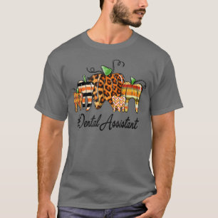 One Thankful Dental Assistant Fall Autumn Thanksgi T-Shirt
