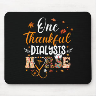 One Thankful Dialysis Nurse Thanksgiving Day Nursi Mouse Mat