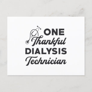 One Thankful Dialysis Technician Nephrology Nurse Postcard