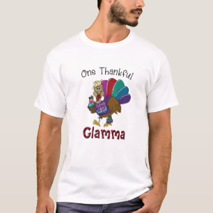 One Thankful Glamma Turkey - Thanksgiving Gift T-Shirt