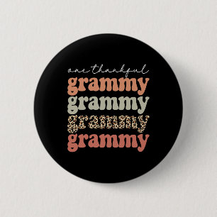 One Thankful Grammy Autumn Tree Fall Leaves Thanks 6 Cm Round Badge