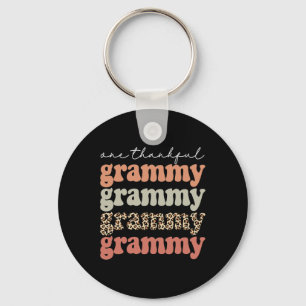 One Thankful Grammy Autumn Tree Fall Leaves Thanks Key Ring