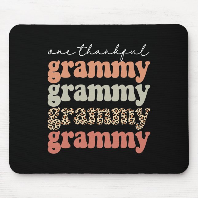 One Thankful Grammy Autumn Tree Fall Leaves Thanks Mouse Mat (Front)