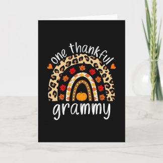 One Thankful Grammy Rainbow Leopard Fall Cute Than Card
