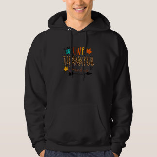 One Thankful Grandma Thanksgiving Pumpkin Leopard Hoodie