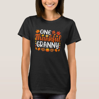 One Thankful Granny Funny Fall Autumn Thanksgiving T-Shirt