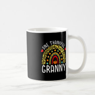 One Thankful Granny Thanksgiving Rainbow Leopard F Coffee Mug