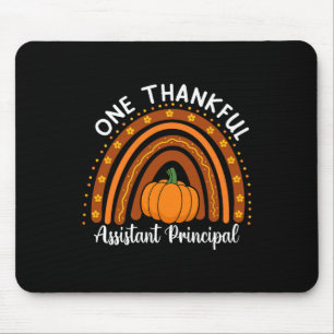 One Thankful Istant Principal Thanksgiving Front O Mouse Mat