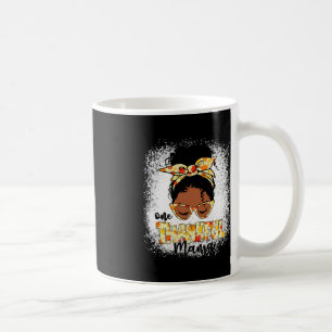 One Thankful Mama Funny Messy Bun Thanksgiving Coffee Mug