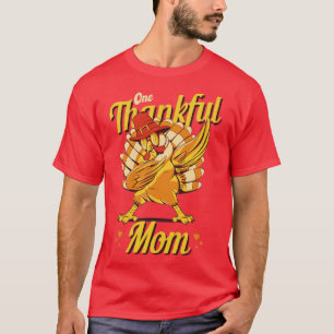 One Thankful Mum Turkey Family Matching Funny Than T-Shirt