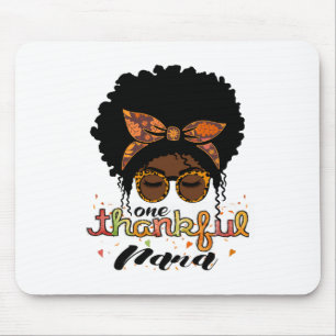 One Thankful Nana Afro-american Women Fall Thanksg Mouse Mat