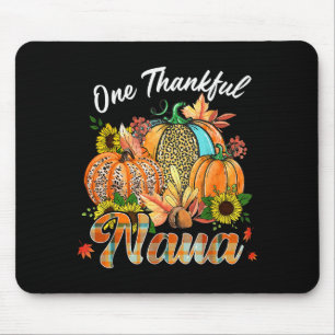 One Thankful Nana Pumpkin Fall Autumn Thanksgiving Mouse Mat