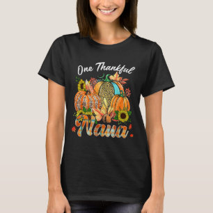 One Thankful Nana Pumpkin Fall Autumn Thanksgiving T-Shirt