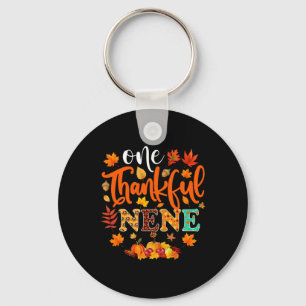 One Thankful Nene Funny Fall Autumn Thanksgiving Key Ring