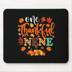 One Thankful Nene  Funny Fall Autumn Thanksgiving  Mouse Mat