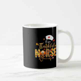 One Thankful Nurse Autumn Fall Turkey Nurse Thanks Coffee Mug