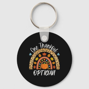 One Thankful Optician Cute Rainbow Autumn Fall Key Ring