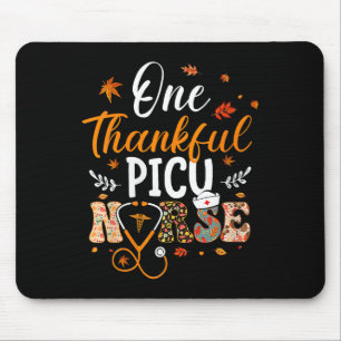 One Thankful Picu Nurse Funny Thanksgiving Day Nur Mouse Mat