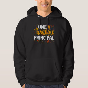 One Thankful Principal Fall Autumn Thanksgiving Co Hoodie