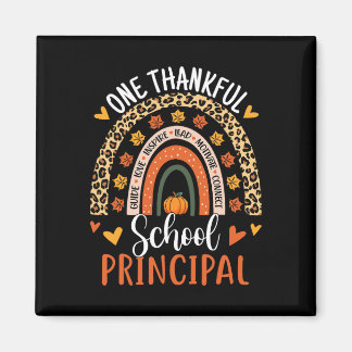 One Thankful School Principal Thanksgiving Rainbow Magnet