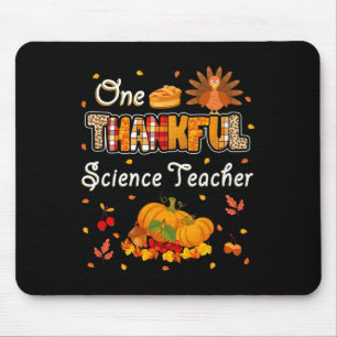 One Thankful Science Teacher Fall Leaves Autumn Th Mouse Mat