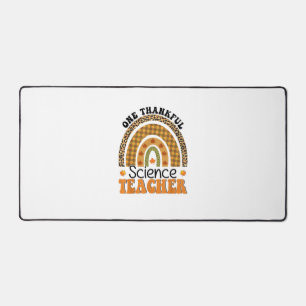 One Thankful Science Teacher Groovy Thanksgiving R Desk Mat