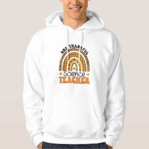 One Thankful Science Teacher Groovy Thanksgiving R Hoodie