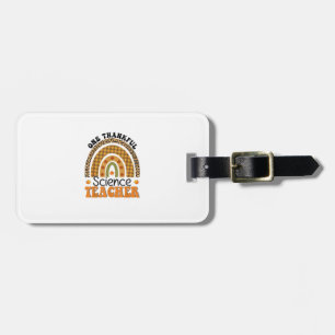 One Thankful Science Teacher Groovy Thanksgiving R Luggage Tag