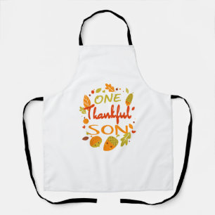 One Thankful Son Shirt Family Thanksgiving 2021 ma Apron