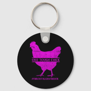One Tough Chick Fibromyalgia Warrior - Awareness Key Ring