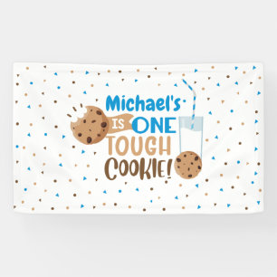 One Tough Cookie First Birthday Banner Lona
