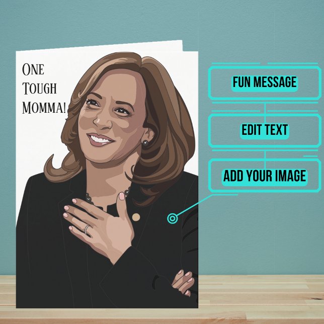 One Tough Momala is Kamala Birthday Card (Kamala Harris is a symbol of strength for many. )