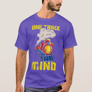 One Track Mind Funny Gift For Train Lovers Vintage T-Shirt