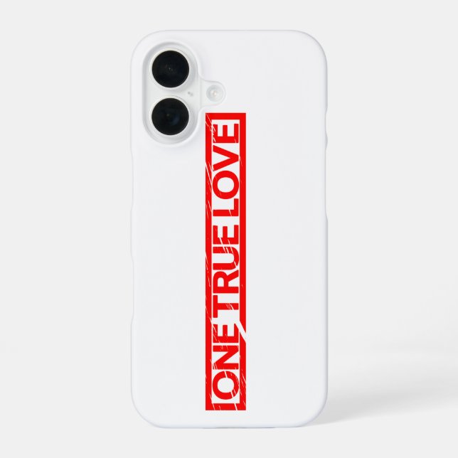 One True Love Stamp iPhone 16 Case (Back)