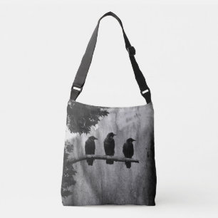 One Two Three Ravens Crossbody Bag