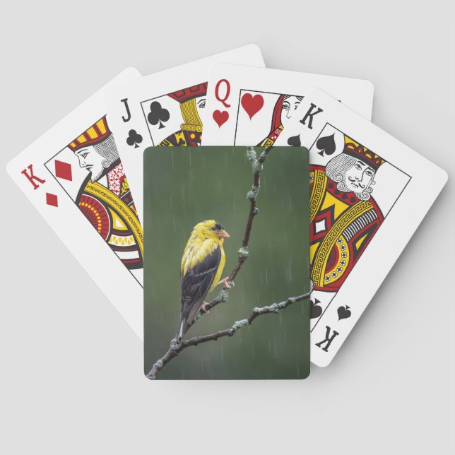 One Unhappy Goldfinch  Playing Cards (Back)