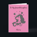 One Unicorn 1st Birthday To My Granddaughter Card<br><div class="desc">One Unicorn 1st Birthday To My Granddaughter Card</div>
