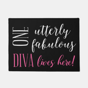 One Utterly Fabulous "DIVA" Lives Here! - Door Mat
