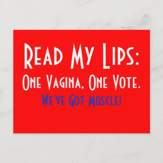 One Vagina, One Vote Postcard