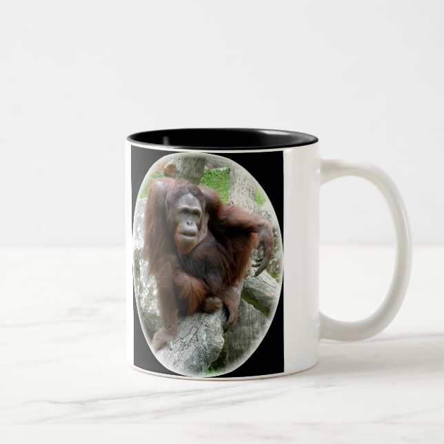 One Very Handsome Orangutan Two-Tone Coffee Mug (Right)