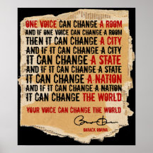 ONE VOICE-BARACK OBAMA -PST25x30