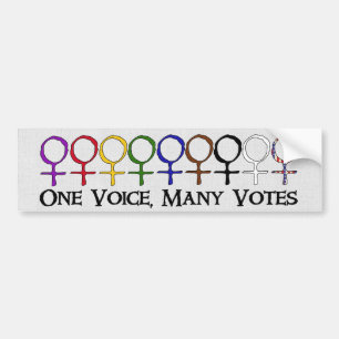 One Voice, Many Votes Bumper Sticker