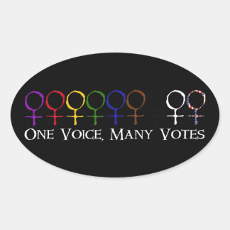 One Voice, Many Votes Oval Sticker