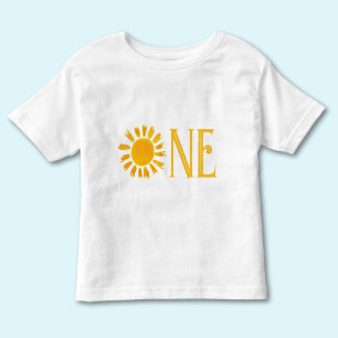 One Watercolor Boho 1st Birthday Baby Toddler T-Shirt